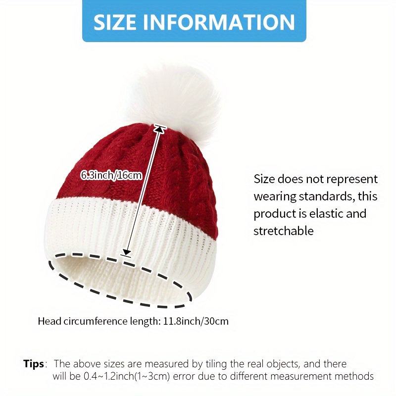 Kids Knitted Hat And Gloves Set, Autumn Winter Thickened, 2pcs