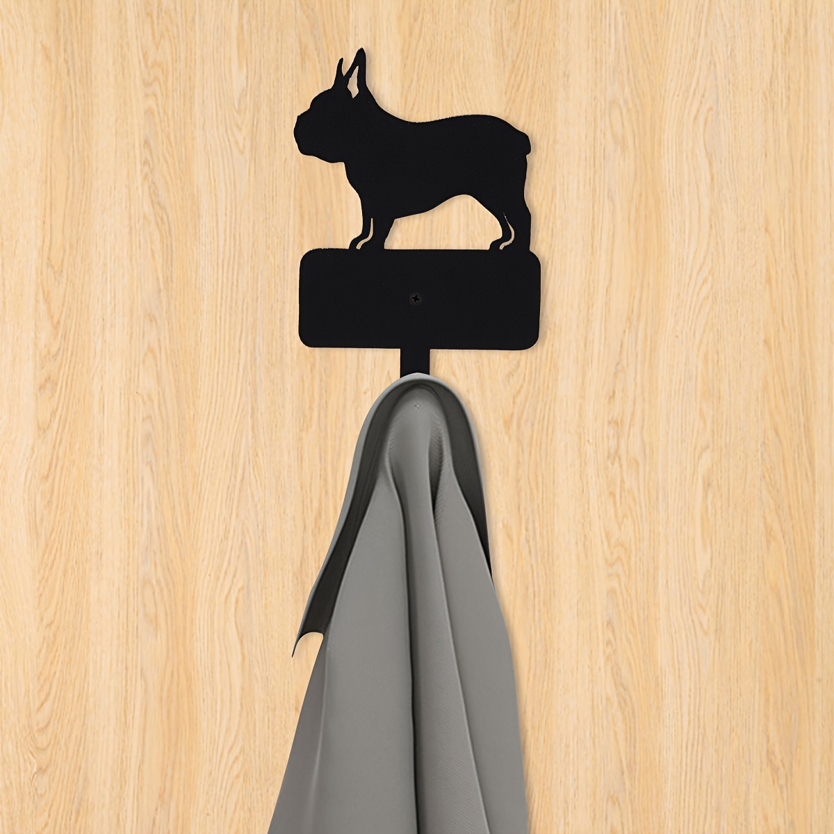 1pc Bulldog Coat Hook Iron Puppy Creative Hook Key & Decorative Hooks  Living Room Toilets Hooks Wall Decoration Storage Supplies