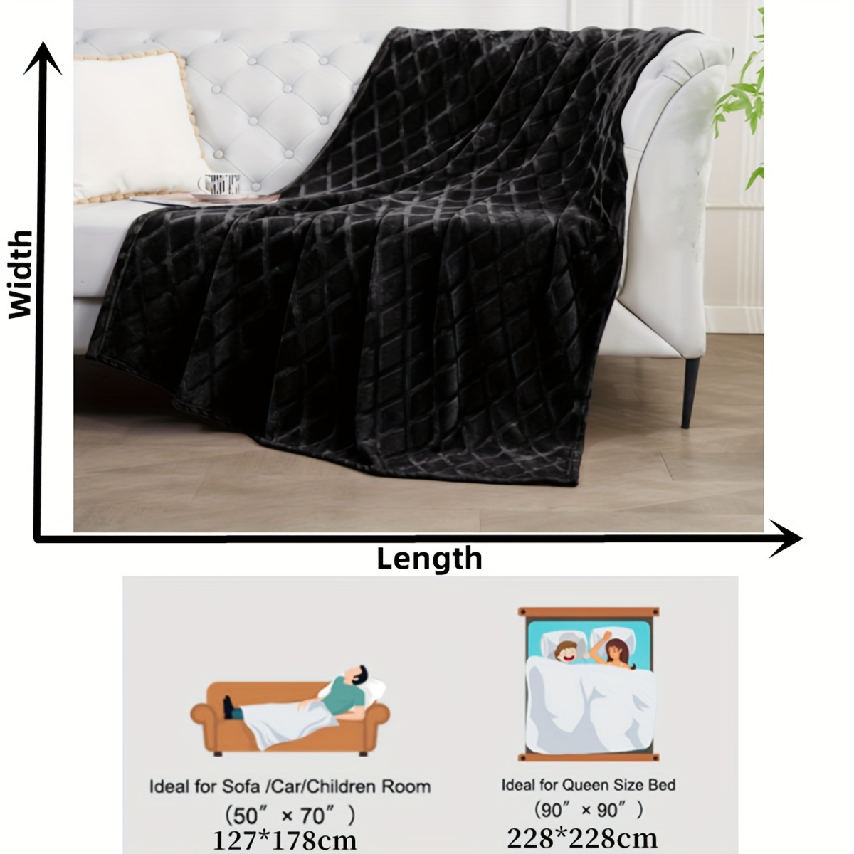 50x70 blanket best sale bed size