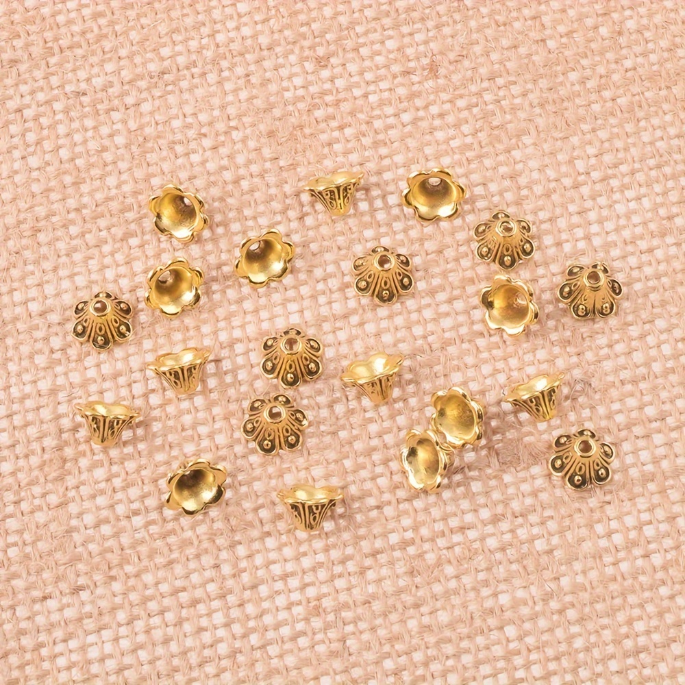 Brass Flower Bead For Jewelry Making Antique - Temu