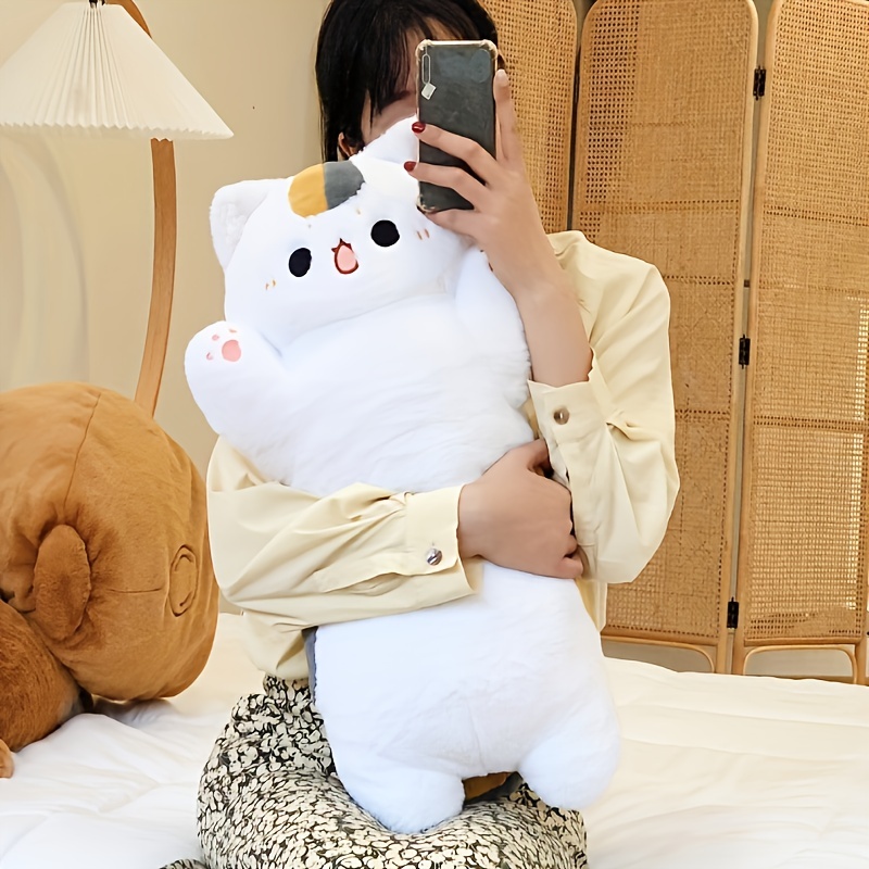 1pc giant plush cute kitten inside fish pillow adorable bunny in huge carrot pillows funny stuffed animals toys with outfit kawaii sleeping doll plush christmas halloween thanksgiving gifts 4