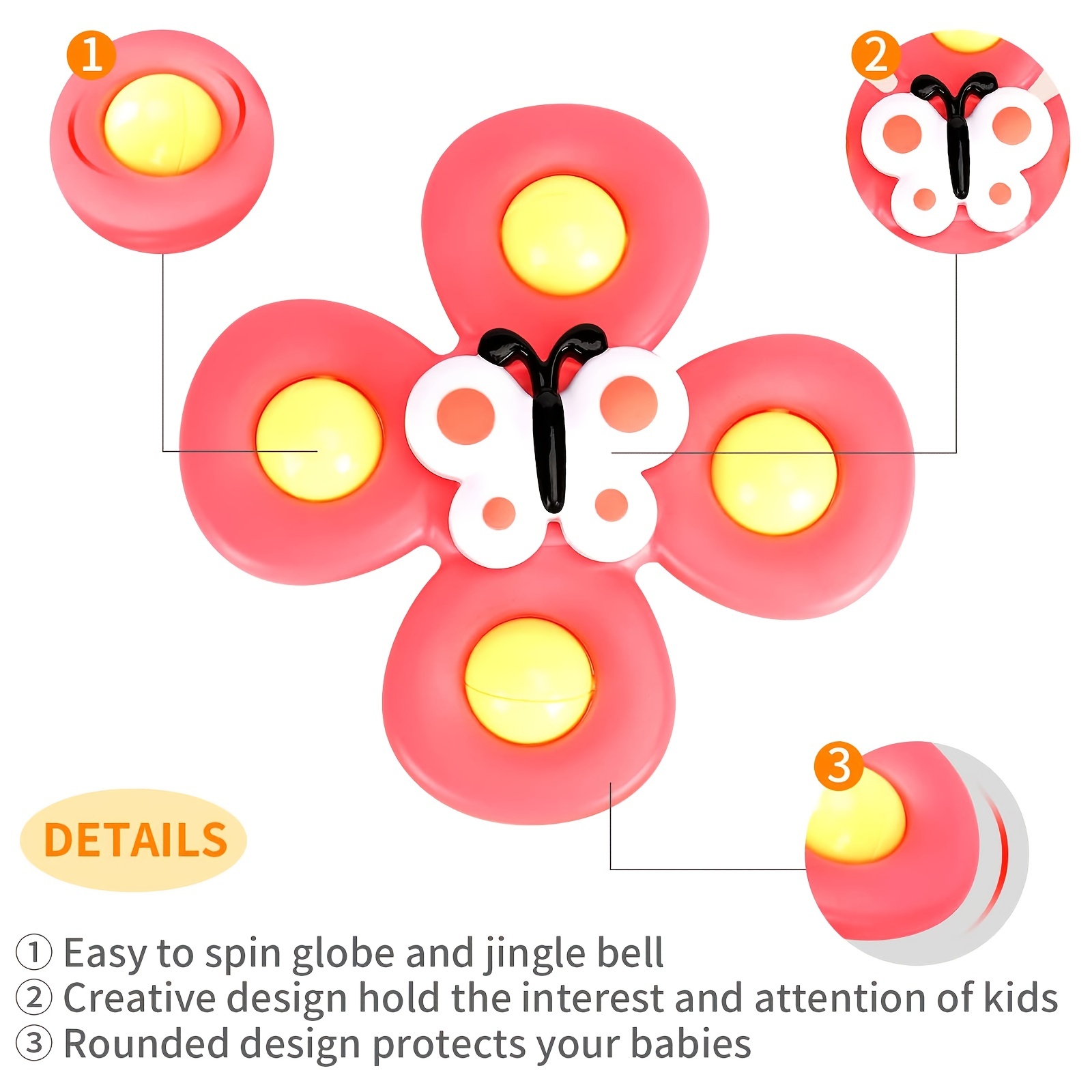New Arrival Wholesale Suction Cup Spinner Toys Sensory Spinning Top Toys  Toddlers 1-3 Year Old Bath Top Early Learning Gift - China Baby Kids  Toddler Bath Toys and Bath Top Early Learning