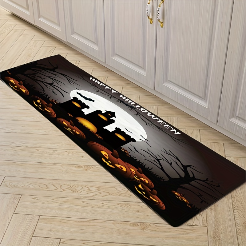 Soft Oil proof Kitchen Rug Halloween Ghost Waterproof Non - Temu