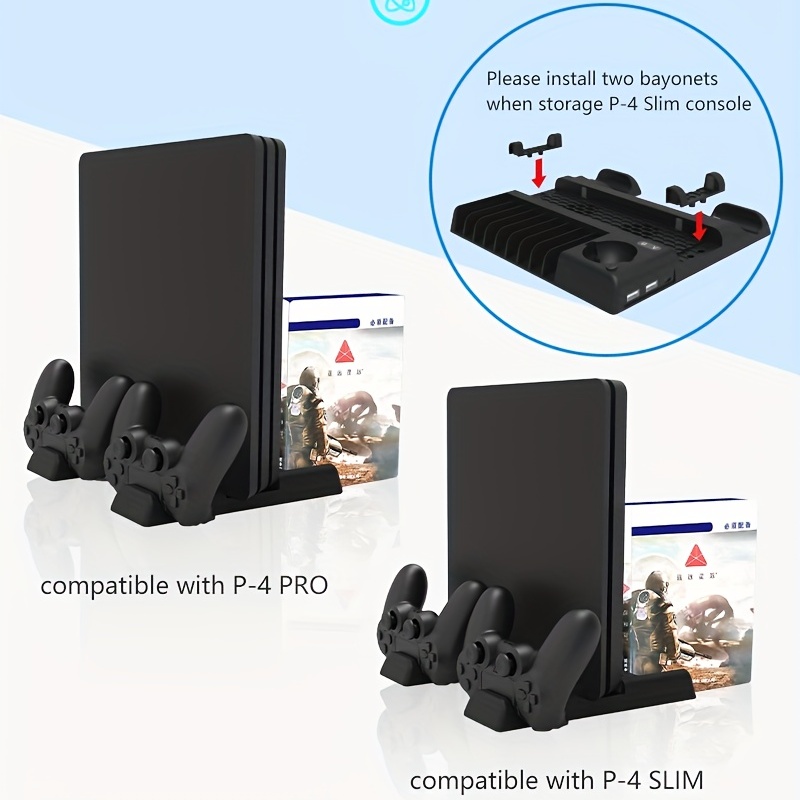 PS4/PS4 Slim/PS4 PRO Support Vertical Avec Ventilateur De