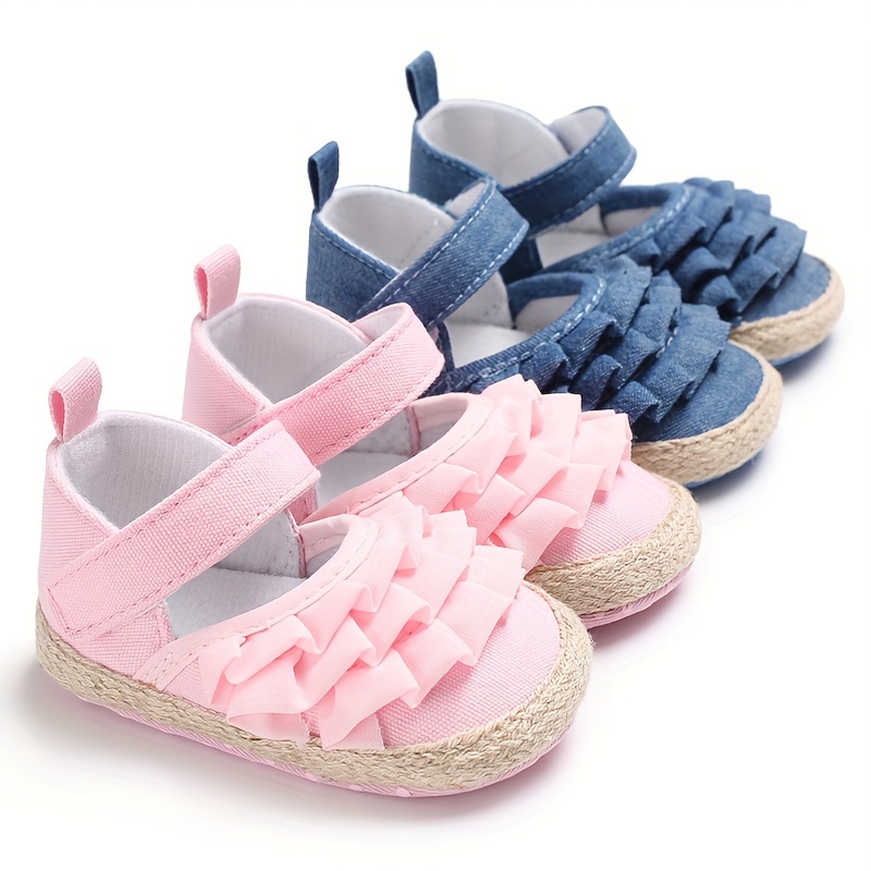 

Trendy Cute Solid Color Shoes For Baby Girls, Breathable Lightweight Walking Shoes For Spring And Autumn