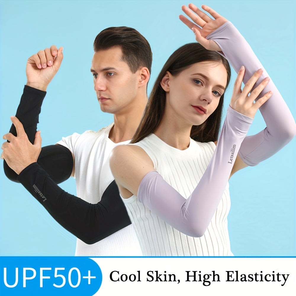 Mangas para brazo de seda hielo, con protección solar UV UPF 50
