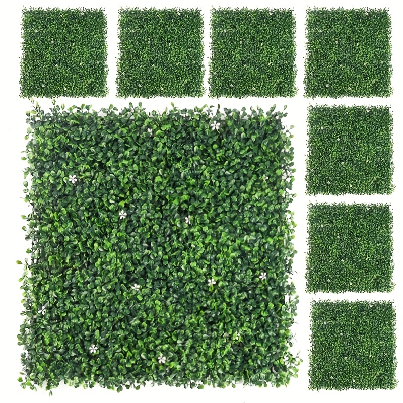 Grass Wall Artificial Green Flowers Boxwood Backdrop Panels - Temu