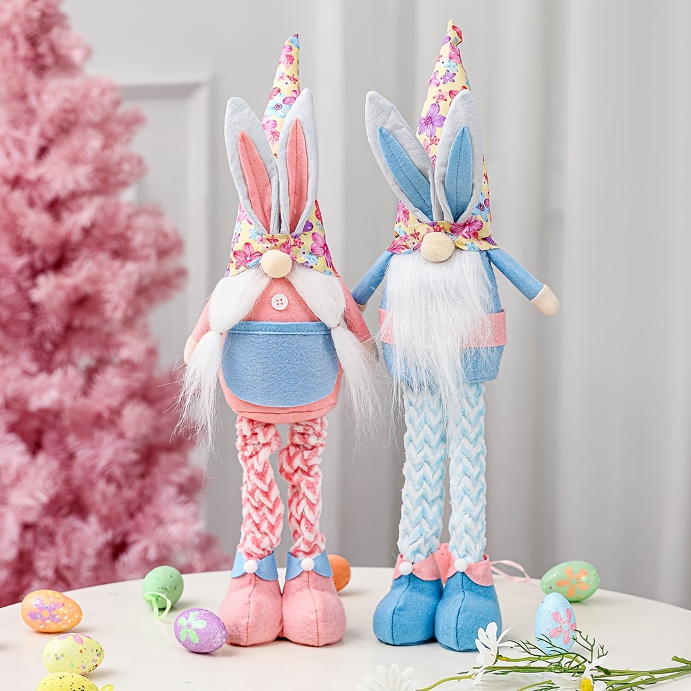 1pc Mignon Lapin De Pâques Gnome Peluche Parfait Décoration - Temu