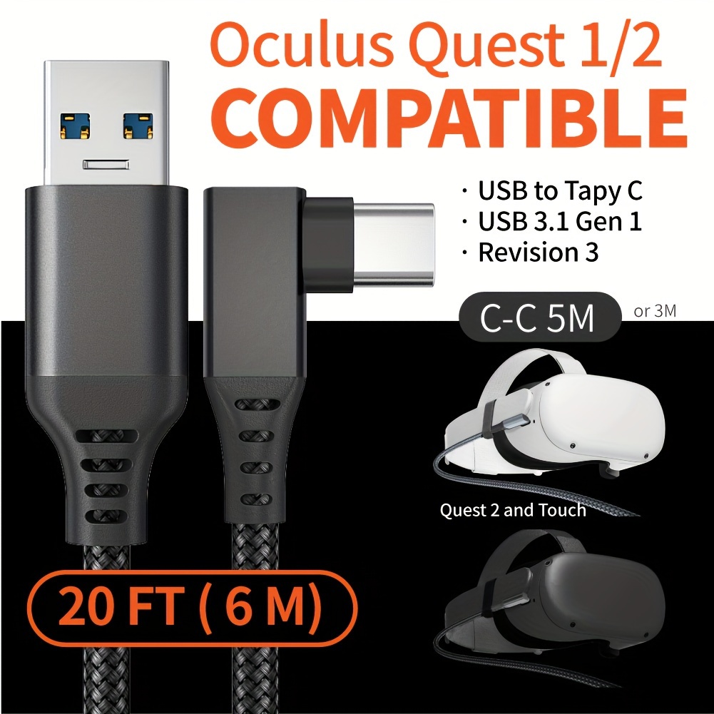 USB 3.1 to Type C VR Link Cable for Oculus Quest2 VR