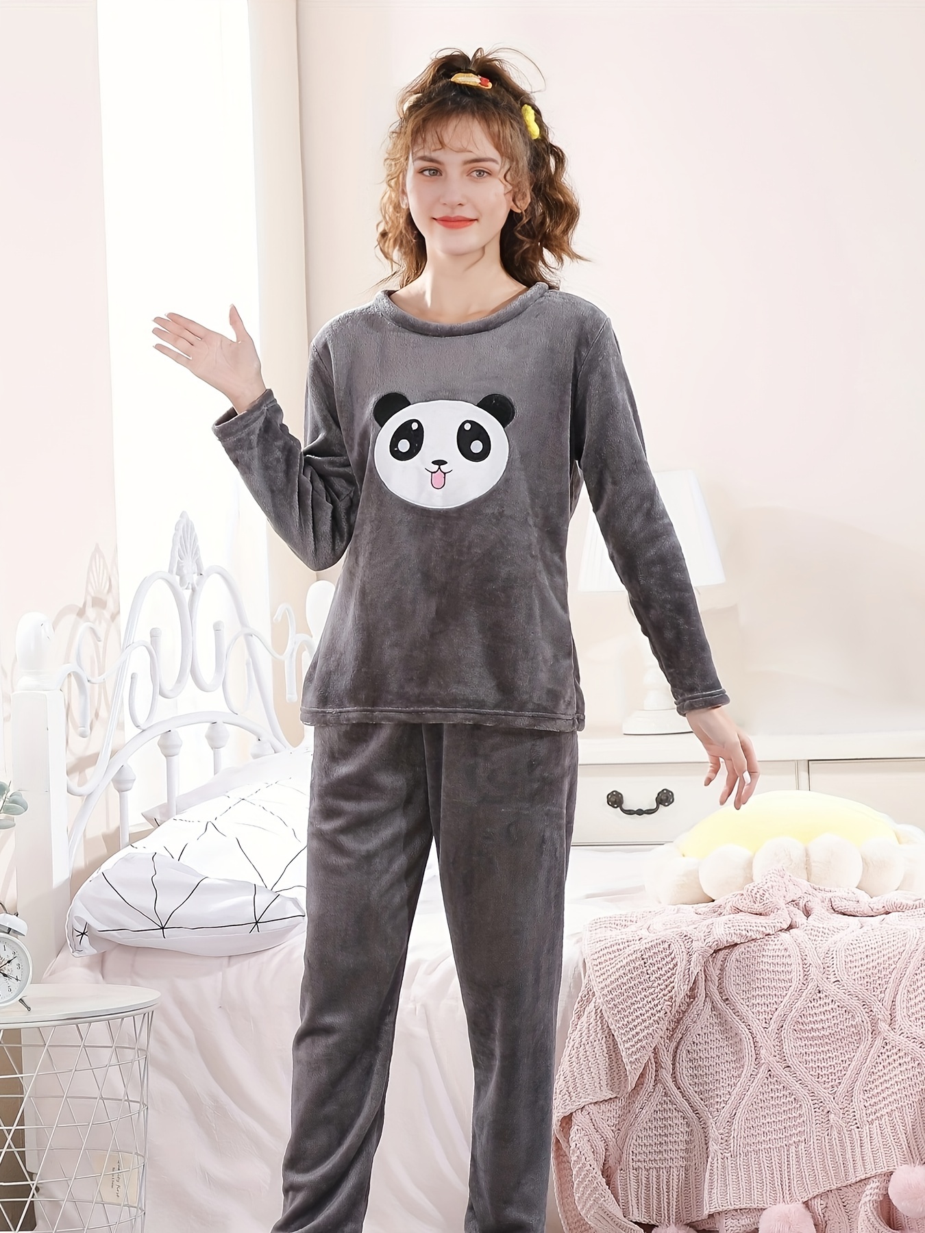 Girls Cotton Flannel Pajamas Pyjama Set Jammies Sleepwear Tartan