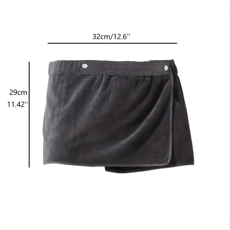 Men's Soft Wearable Bath Towel Solid Short Pants