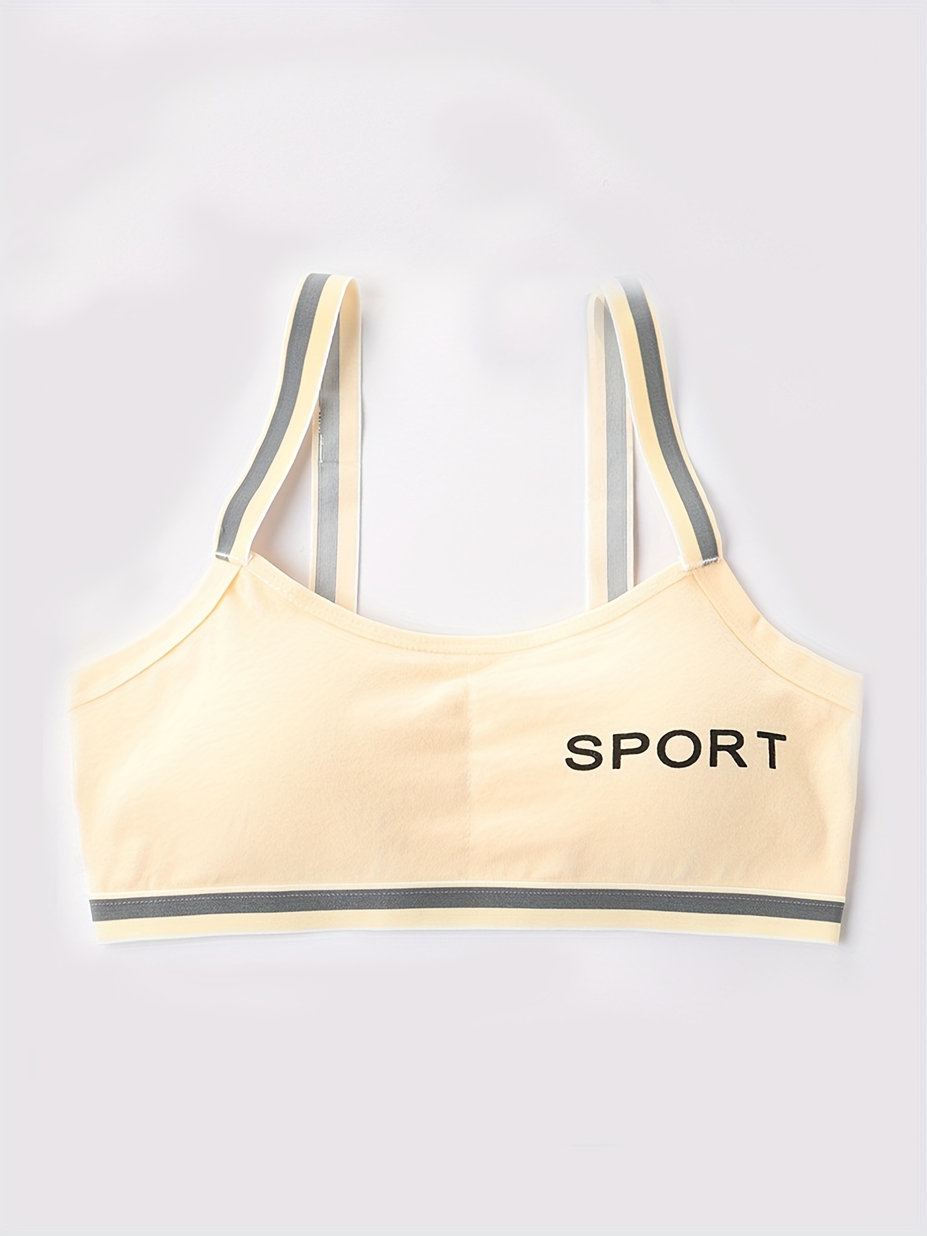 Girls' Sports Training Bra Seamless Pullover Comfy Bralette - Temu