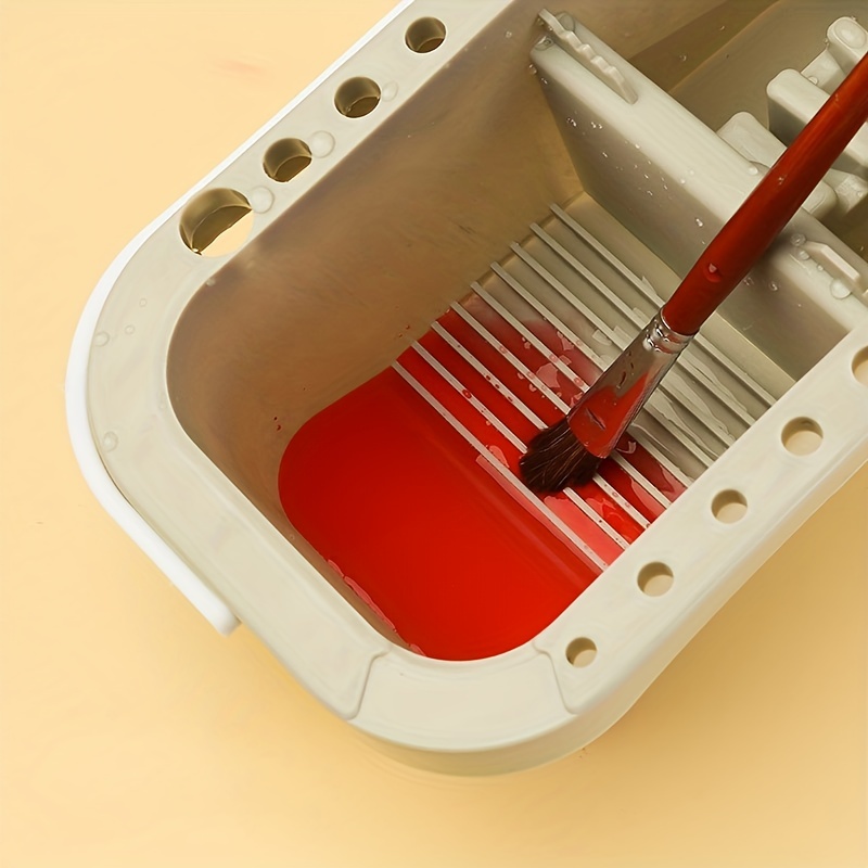 Oil Paintbrush Holder Multifunctional Paint Brush Basin 1 - Temu