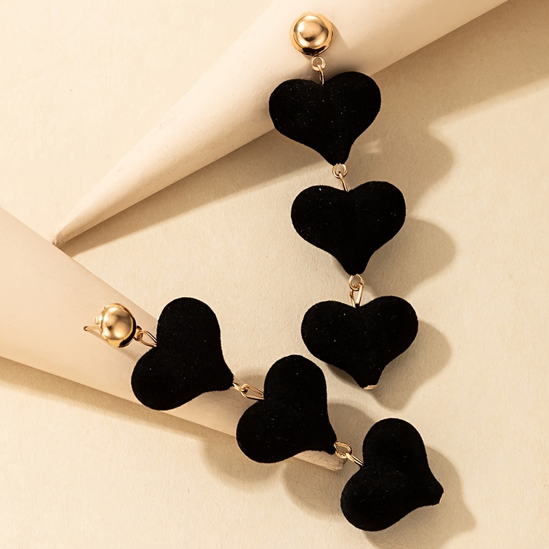 Love Velvet Long Earrings, Female Gift