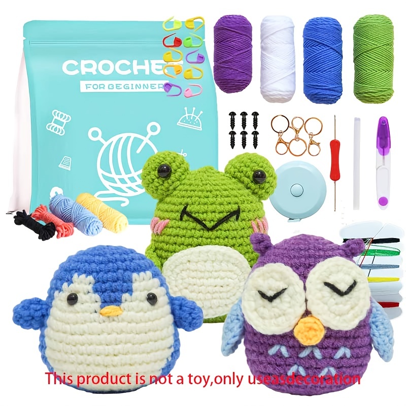 Crocheting Penguin (markers Random Color) Crochet Starter - Temu