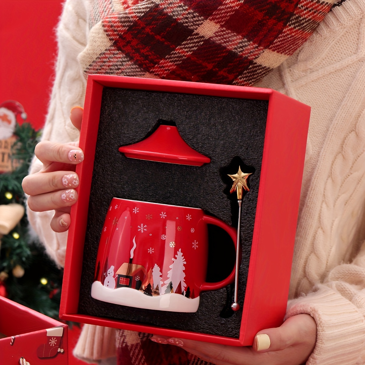 Starbucks 2018 Gift Set Christmas Holiday Coffee Mugs Ornament Cocoa  Exp-1/2020