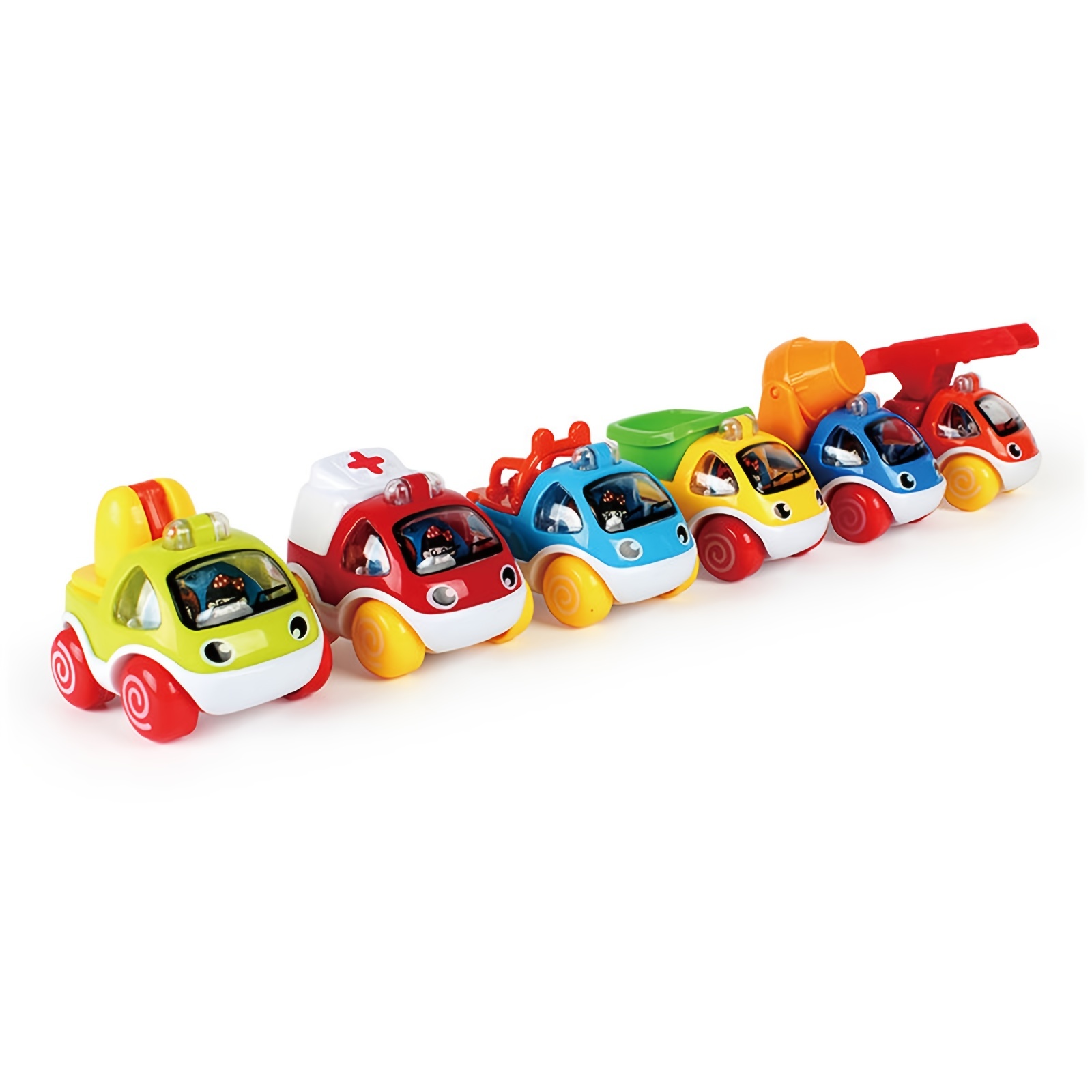 8pcs Pull Back Car and Fire Engineering Vehicles Toy For Kids
