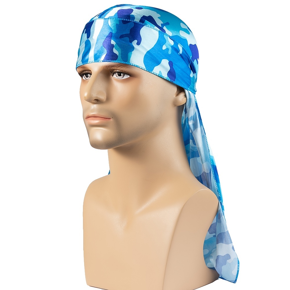 Blue Camo Silky Durag