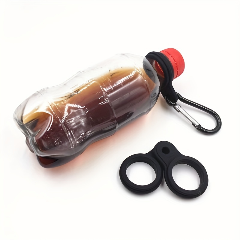 1pc Silicone Water Bottle Carrier Buckle, Colorful Bottle Holder with Keychain Clip Ring, Cup Accessories,Temu