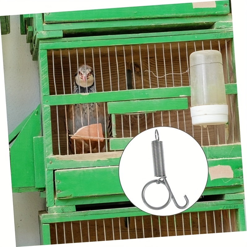 10pcs Rabbit Cage Door Metal Finger Spring Hooks Hamster Cage Accessories