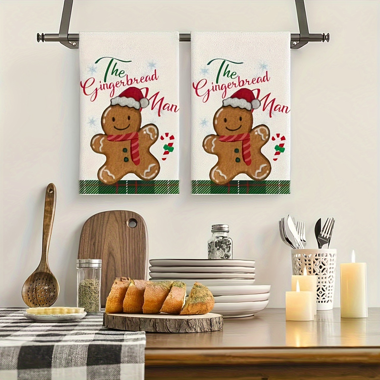 Gingerbread Man Dish Towel 