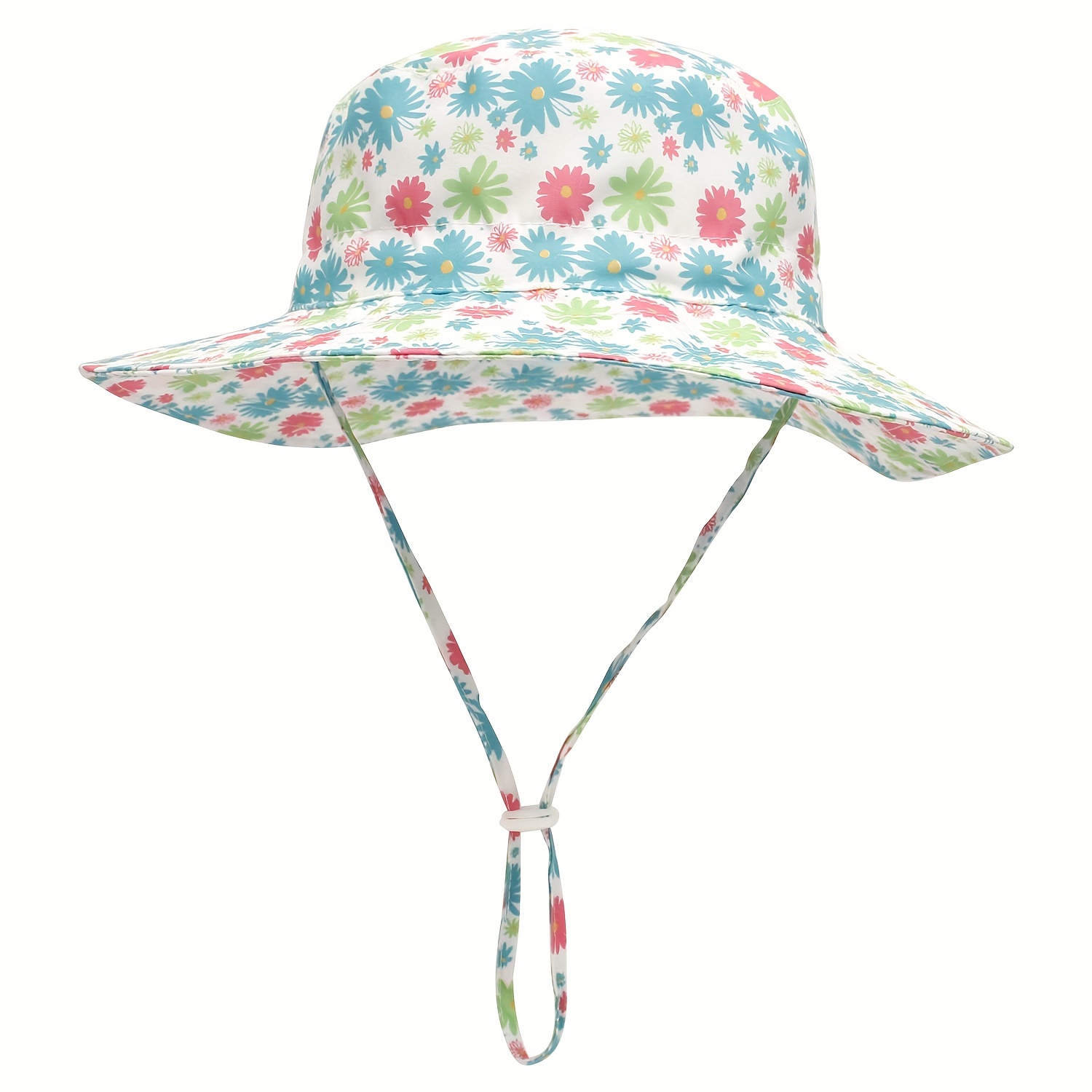 Boys And Girls Cute Cartoon Pattern Fisherman's Hat, Breathable Drawstrings Wide Brim Sun Protection Bucket Hat For Outdoor Traveling Beach Party