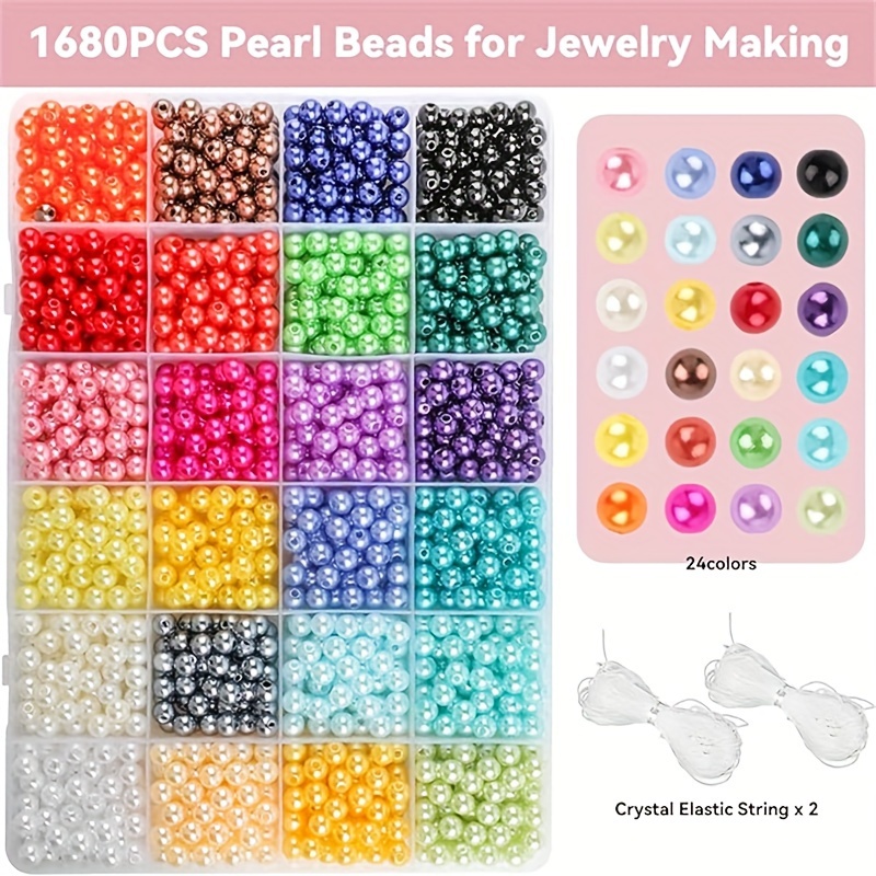 perlas para manualidades bisuteria hacer pulseras 1680PCS cuentas de vidrio