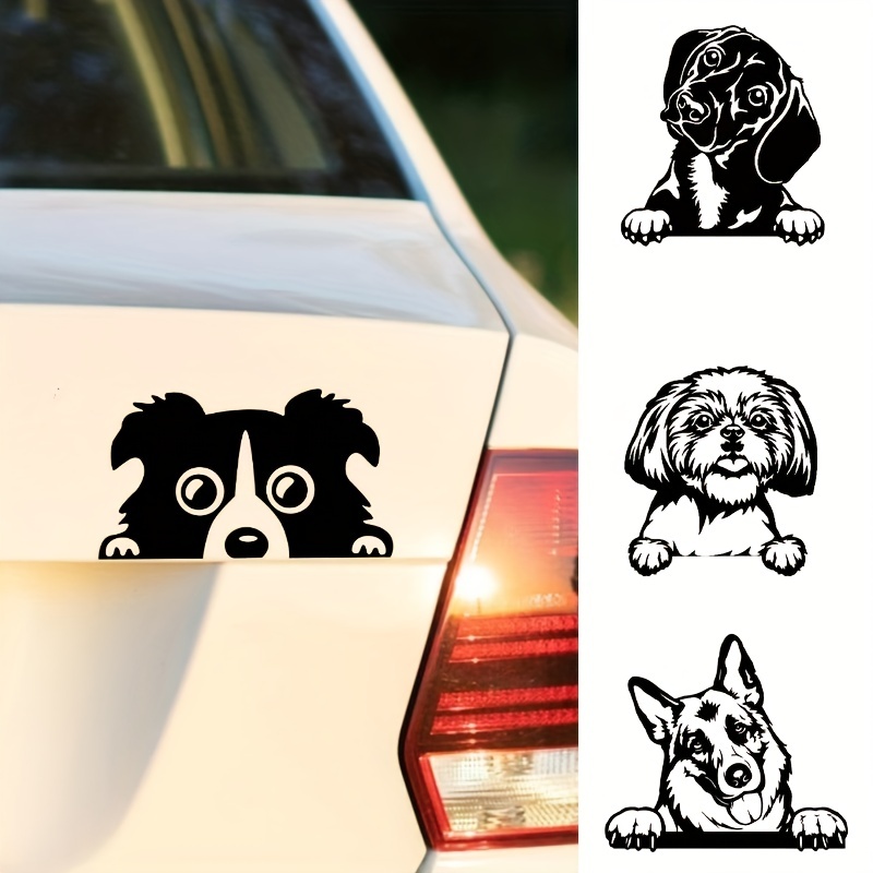 BLACK POODLE DOG SILHOUETTE WITH ANGEL WINGS CAR MAGNET