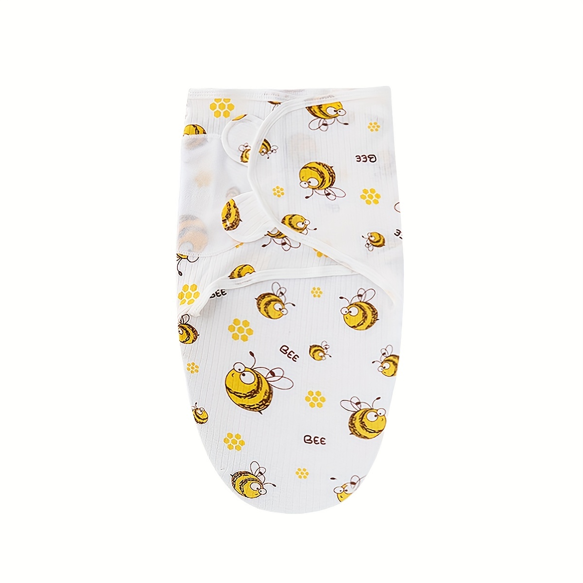 Newborn Swaddle and Hat Set, 100% Cotton Knitted Baby Blankets