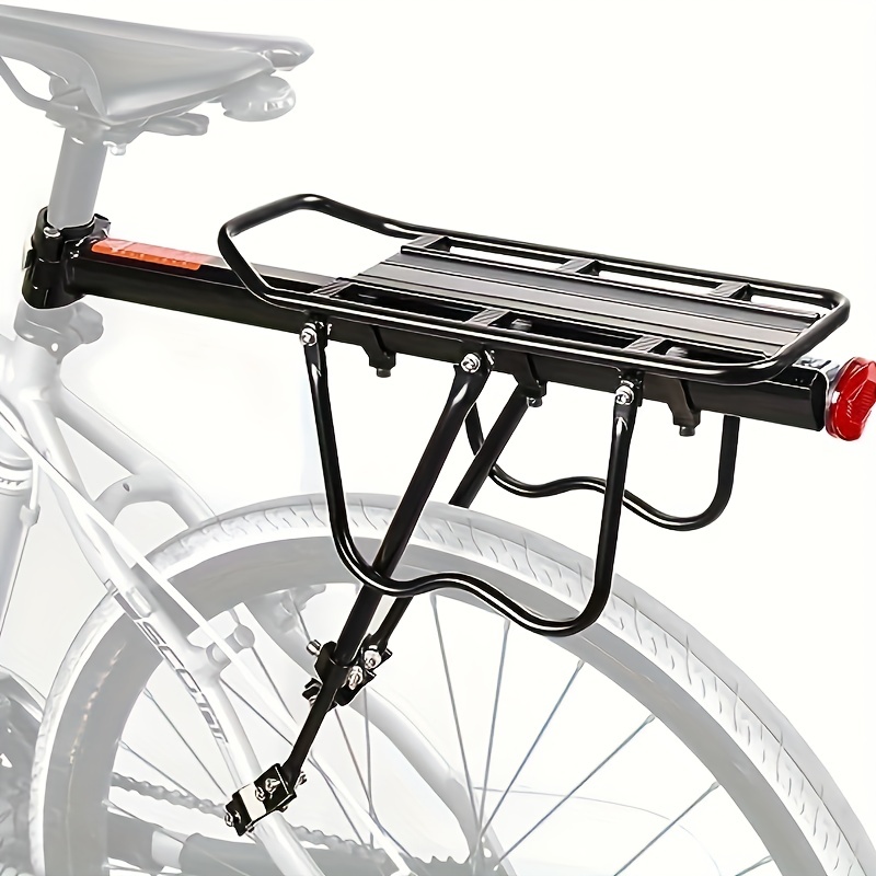  Senxry Portaequipajes trasero para bicicleta, soporte de carga  de bicicleta de liberación rápida, ajustable, portaequipajes de aleación  para bicicleta, capacidad de 110 libras, fácil de instalar : Deportes y  Actividades al
