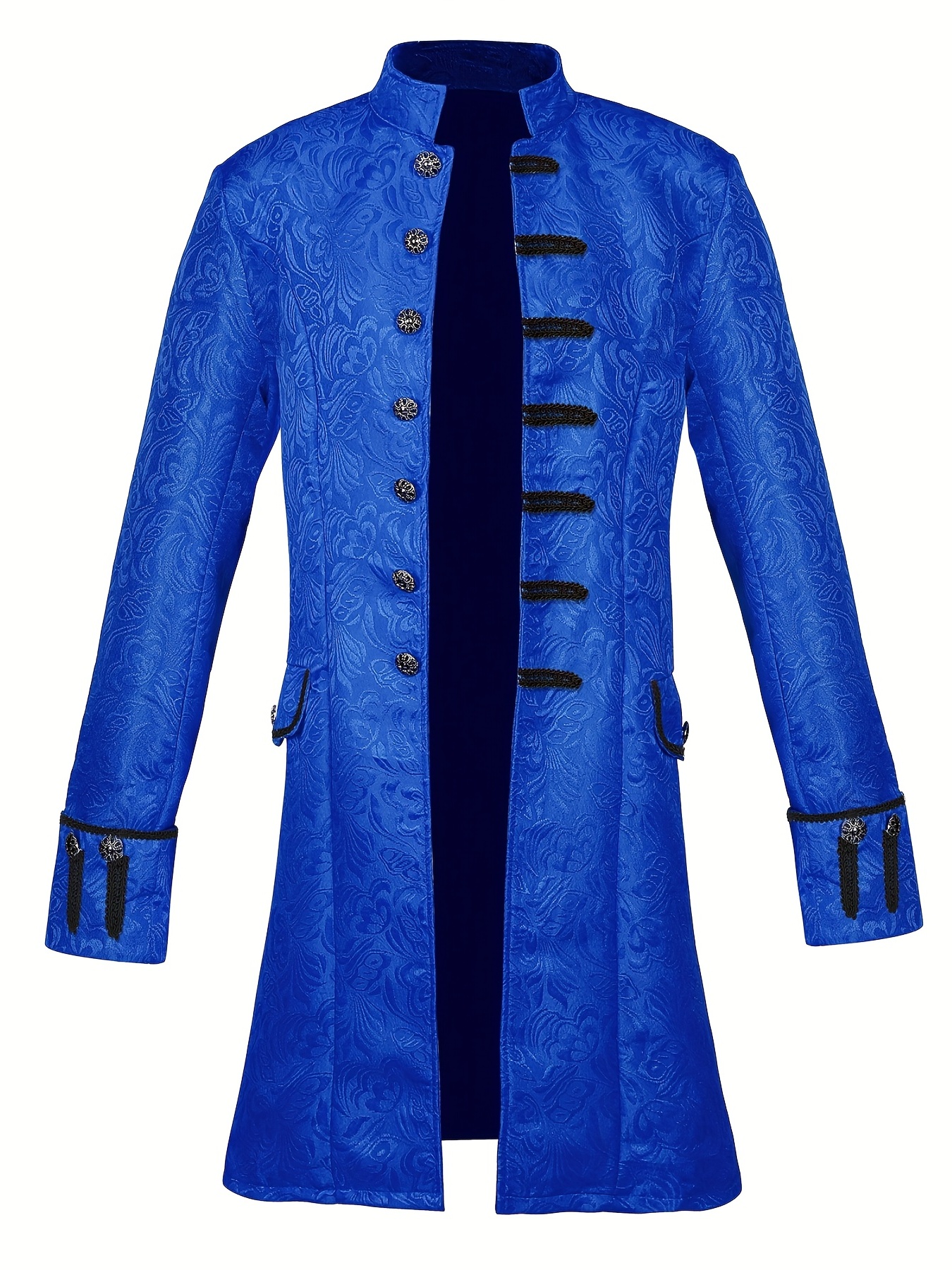 Men Steampunk Kostüm Ceket Vintage Palto Ortaçağ Kostümü Gotik Vampir Trench Coat Pelerin Halloween Kostümü