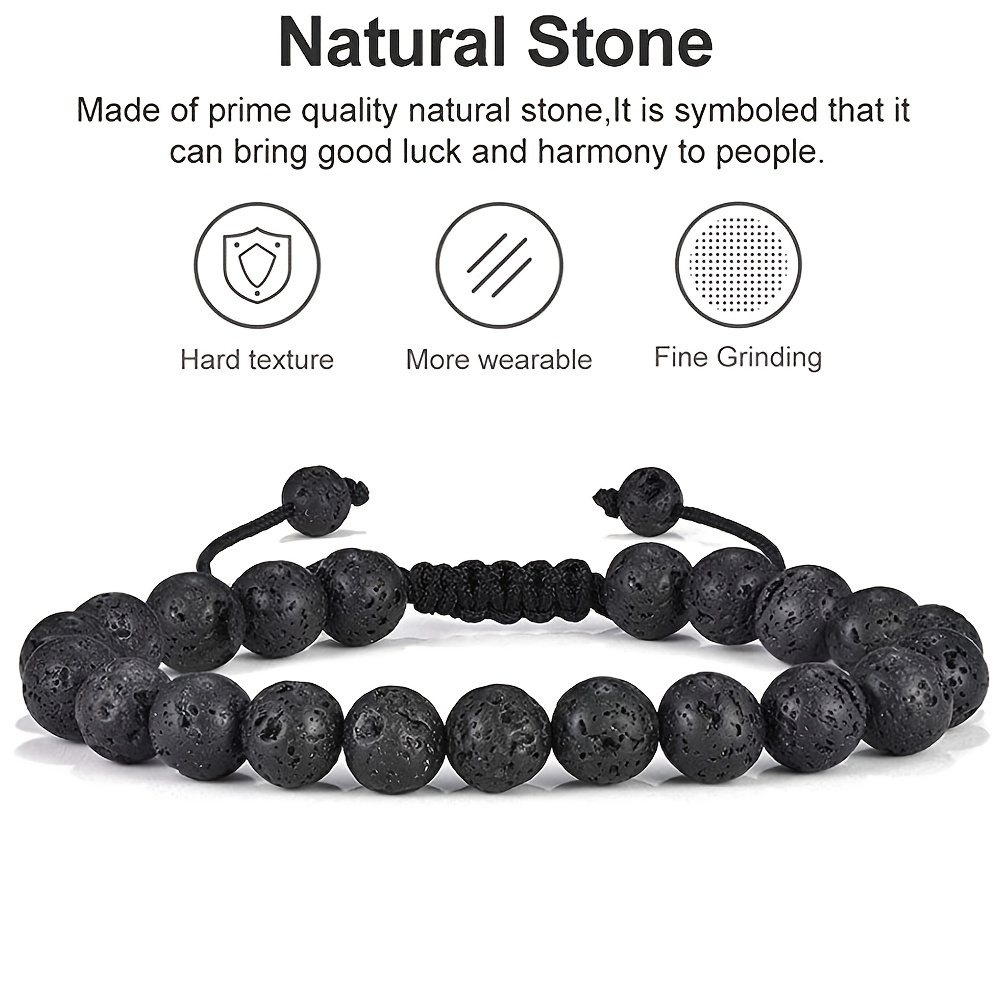Men's Adjustable Rock Bracelet For Stress Relief
