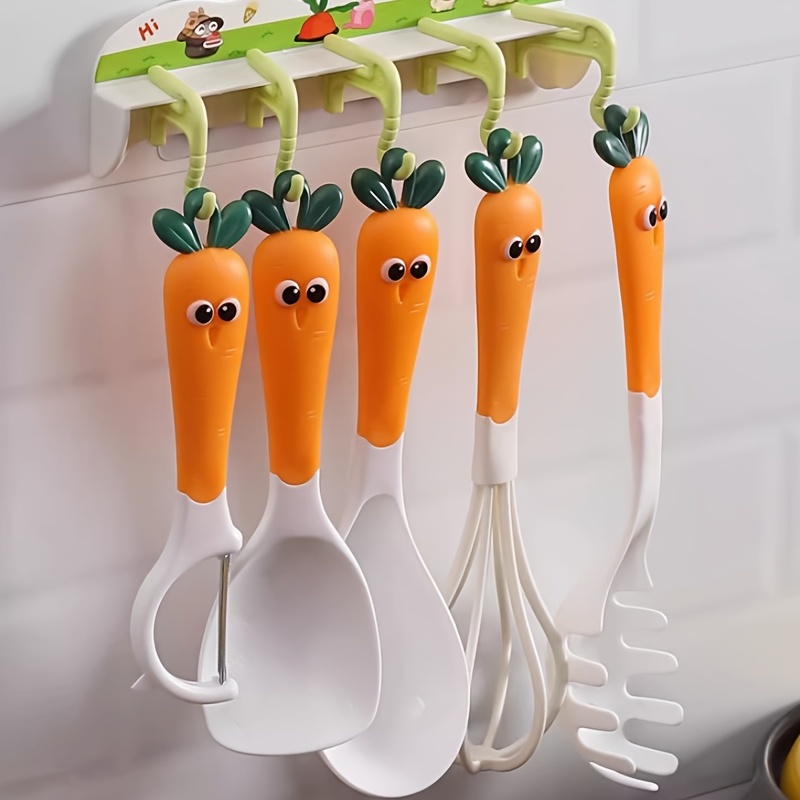 Cute Carrot Kitchen Utensils Set Plastic Rice Spoon Non - Temu