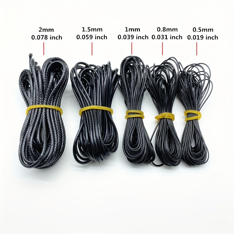 0.5-2.0mm Waxed Cotton Cord Waxed Thread Cord String Strap Necklace Rope  Bead DIY Jewelry Making for Shamballa Bracelet