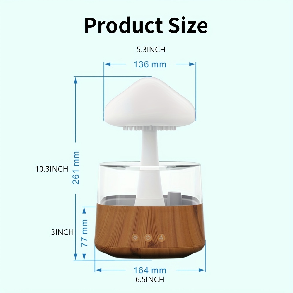 Rain Cloud Humidifier 7 Led Lights Water Drop Cute Essential - Temu