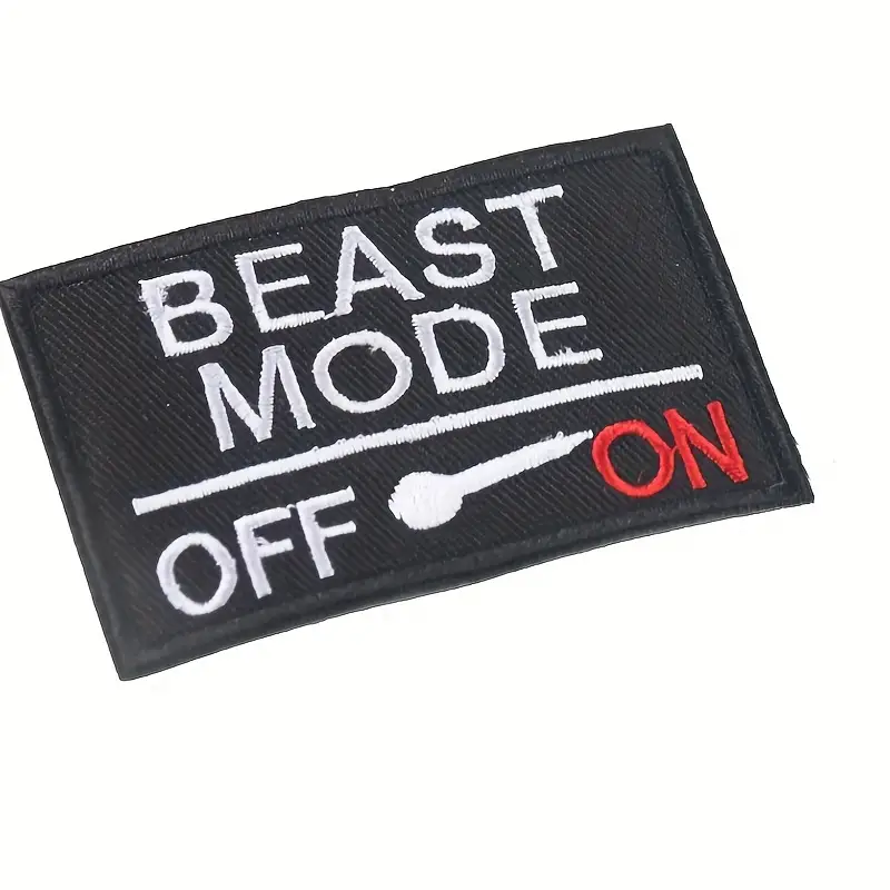 1 Pieza Cool Black Letters BEAST MODE Insignias Parches - Temu