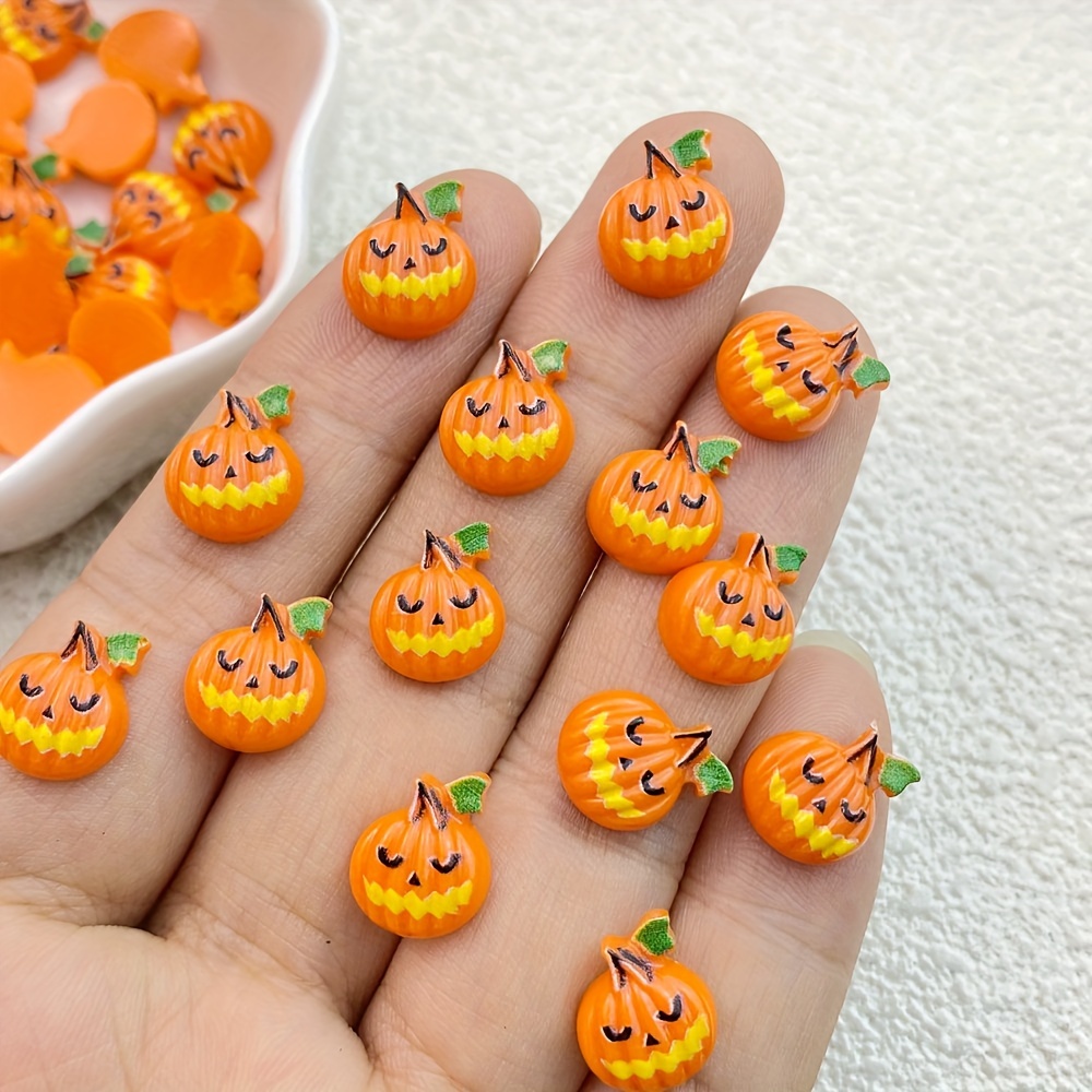 Halloween Nail Art Charms,resin 3d Ghost, Cat, Pumpkin, Haunted House  Flatback Rhinestones,nail Art Supplies For Women And Girls - Temu