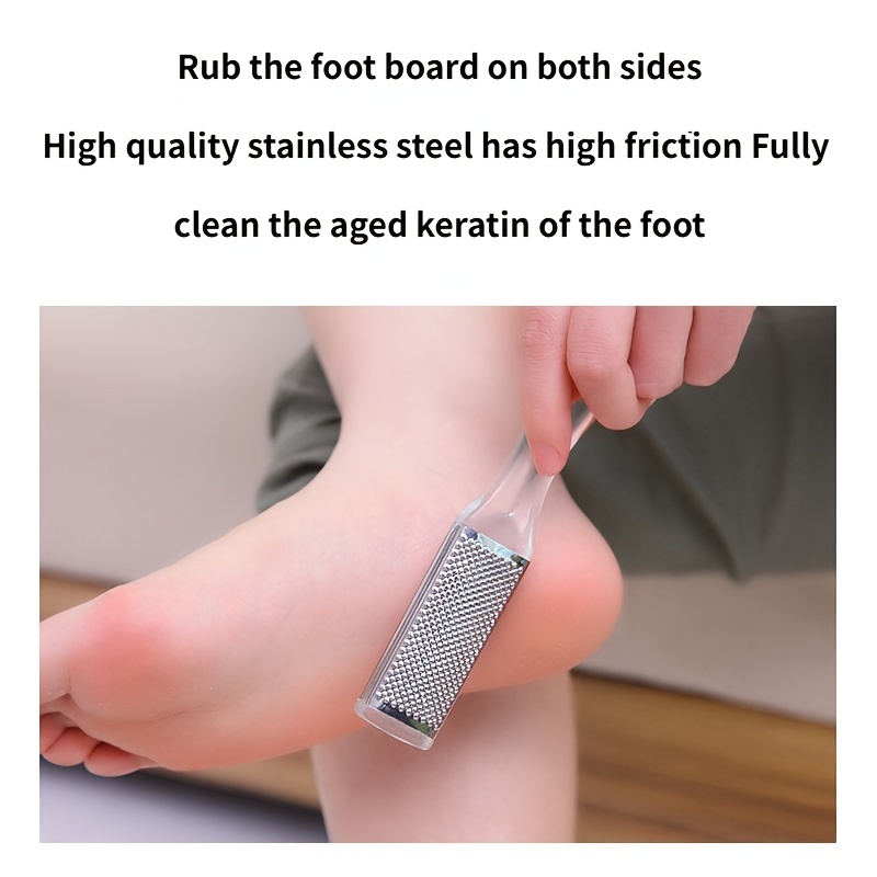 Foot File Colossal Foot Rasp Stainless Steel Pedicure Metal Surface Foot  Care Tool,Foot Rasp Eliminate Feet Cracked Dead Thick Dry Hard Skin (Black)