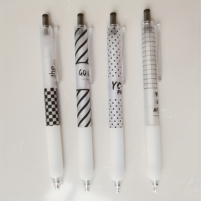 Minimalist White Gel Pen - 0.5 mm - Black