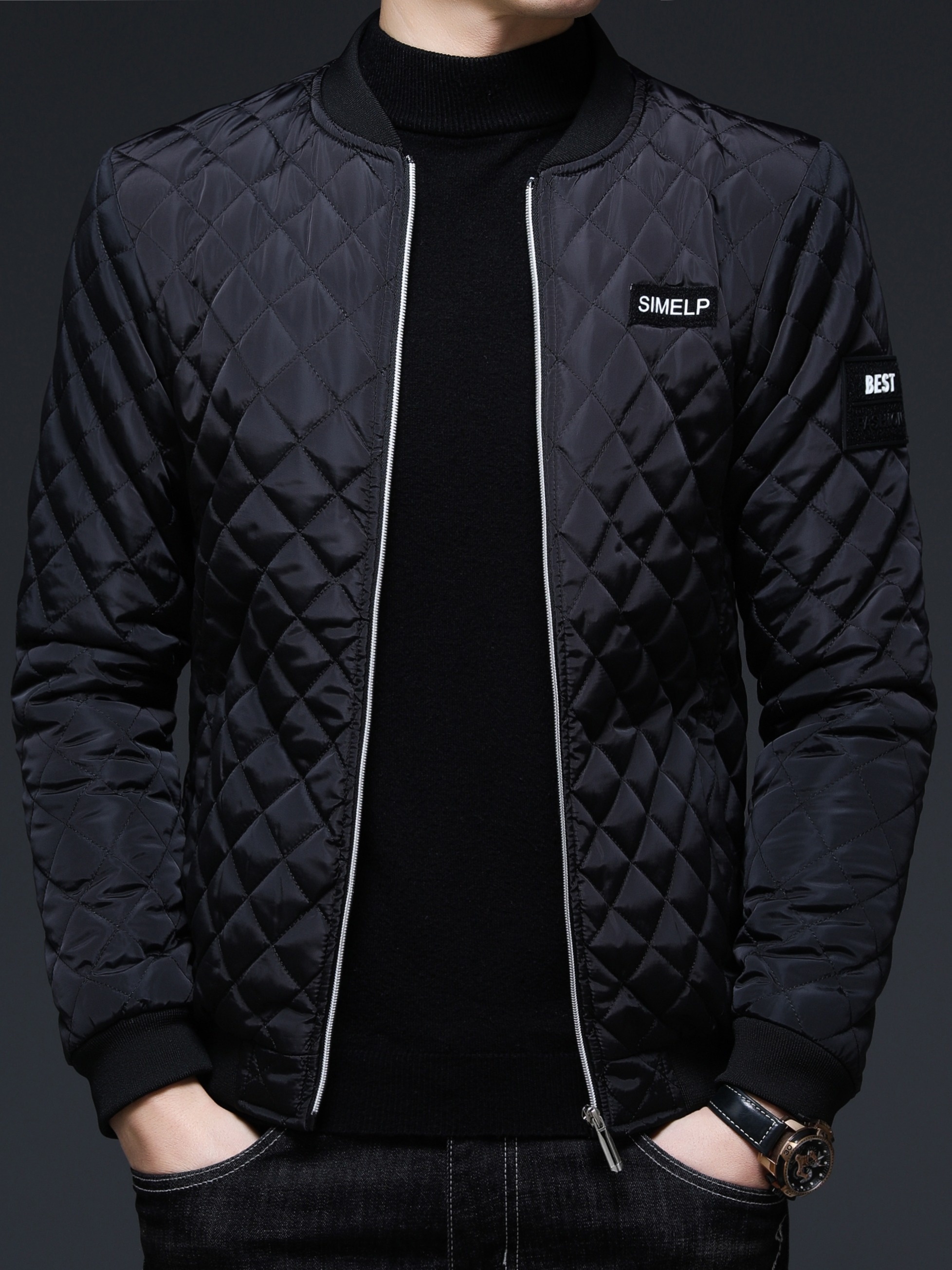 Men's Winter Thermal Jacket Baseball Collar Coat
