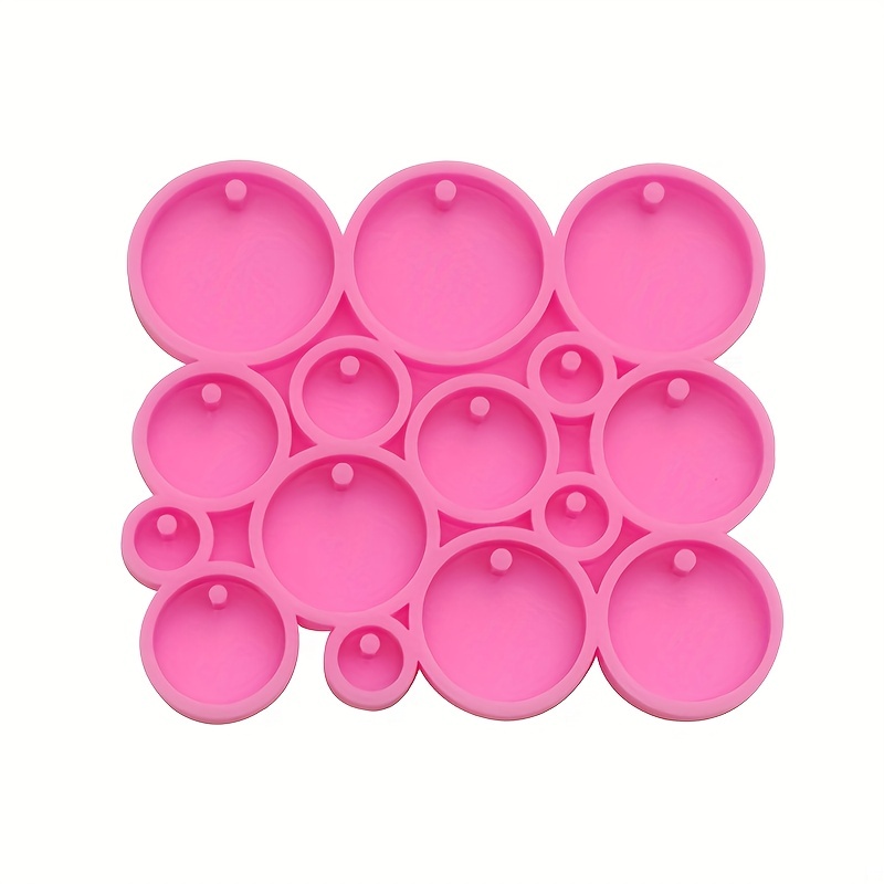 Shiny Round Silicone Molds Epoxy Resin Crafting Molds Jewelry Making  Keychain 1p