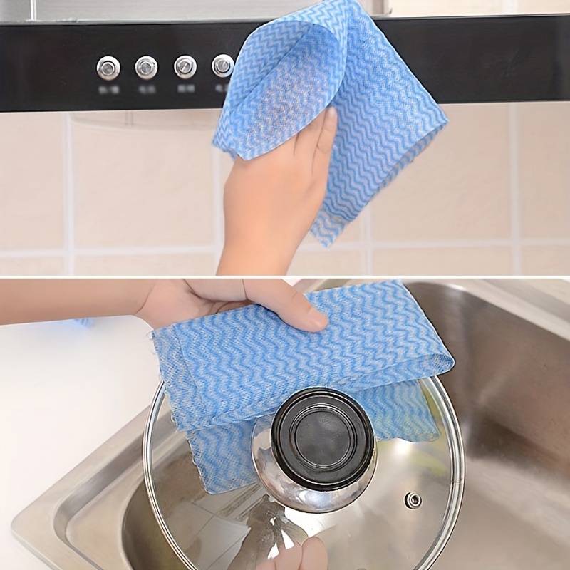 Disposable Cleaning Cloth, Kitchen Non-woven Fabric Wash-free Lazy Rag,  Free Cutting, Disposable Dish Cloth, Dishwashing Towel, Home Kitchen  Supplies - Temu