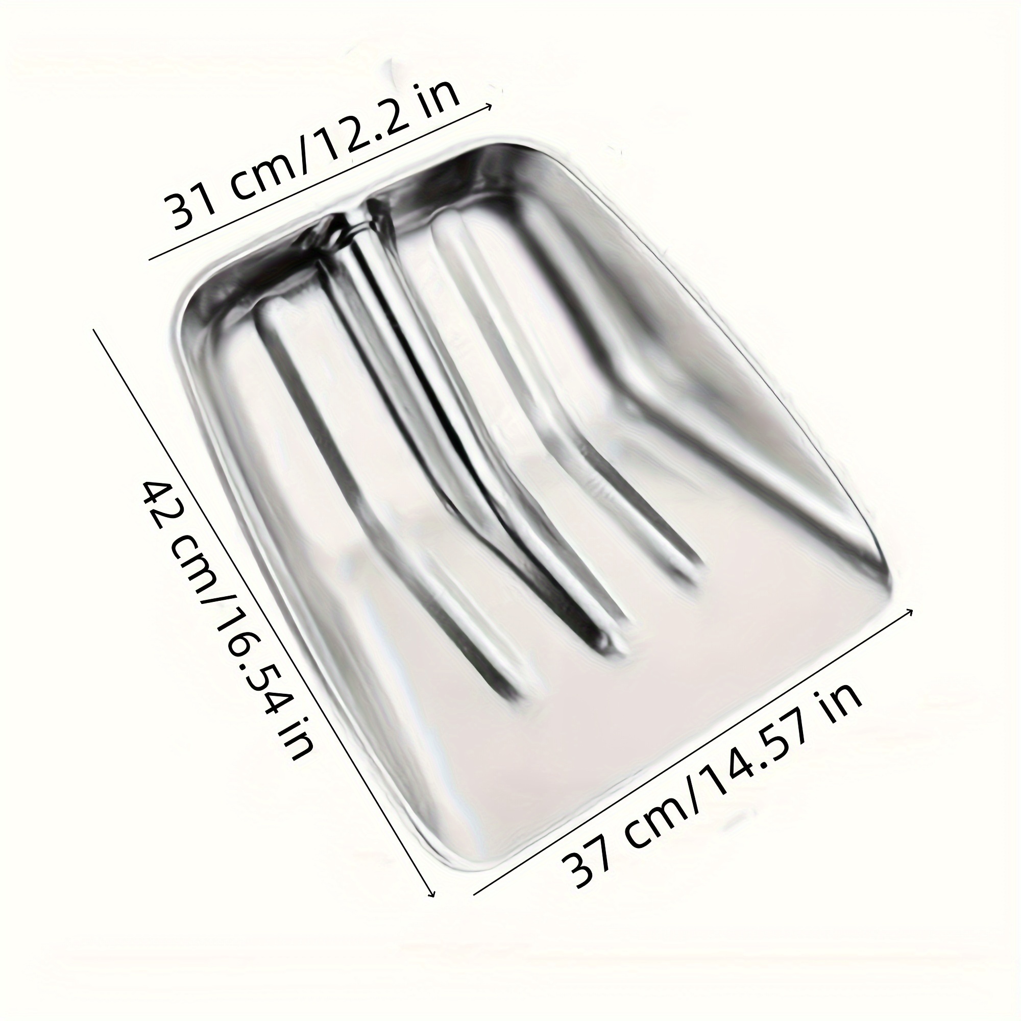 Scoop with Spatula, Polished Stainless Steel