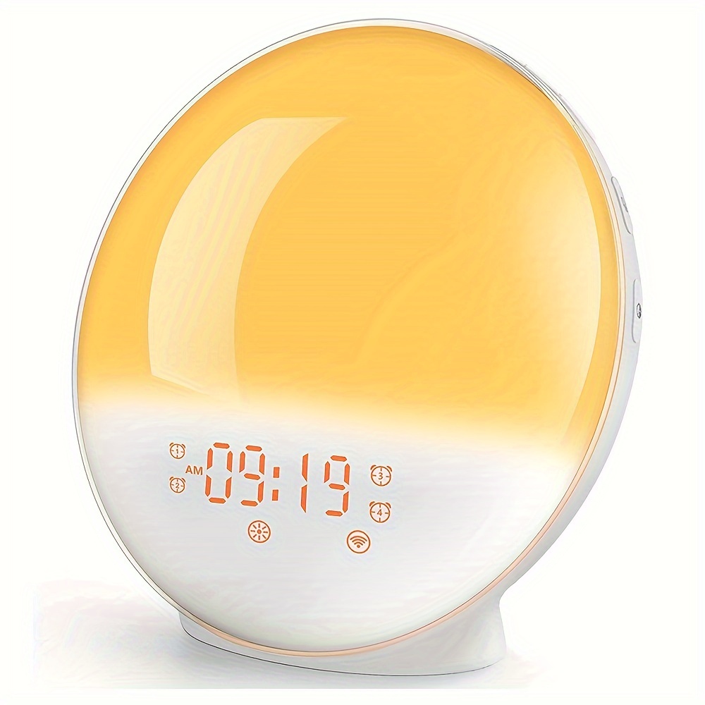Smart Sunrise Alarm Clock With White Noise And Rgb Light - Temu