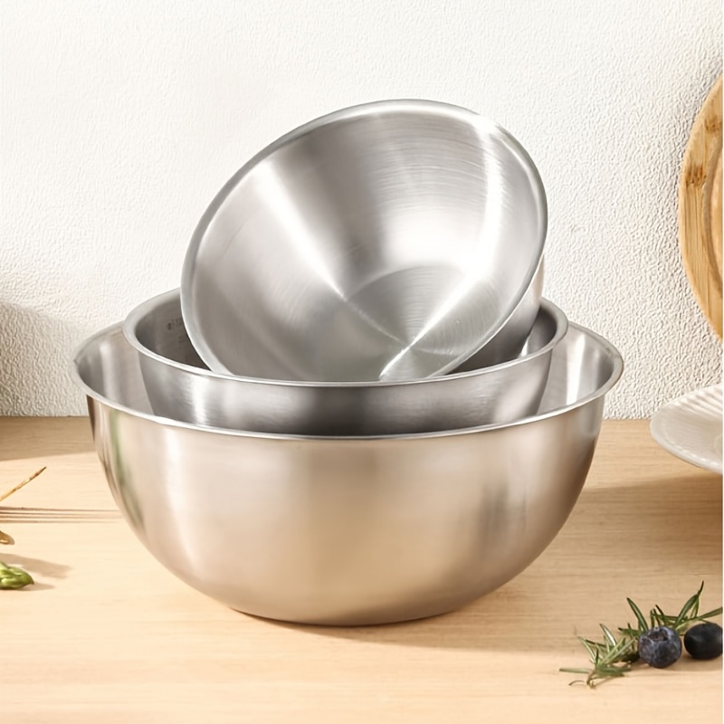 304 Stainless Steel Mixing Bowls Salad Mixing Bowls Set For - Temu