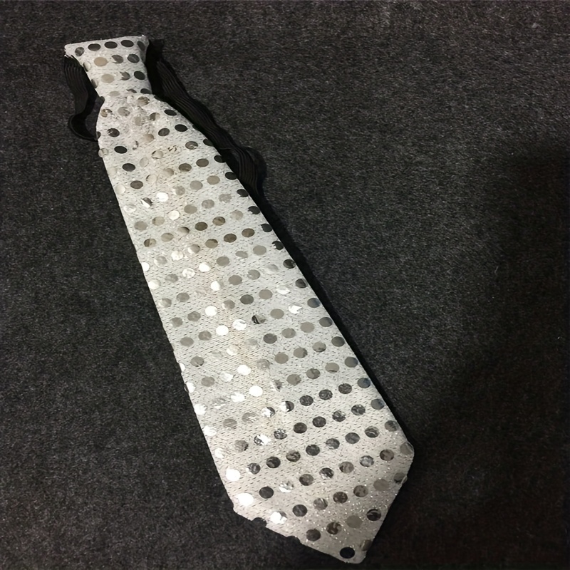 1pc Cravate À Paillettes Lumineuses Colorées À LED Pour Hommes