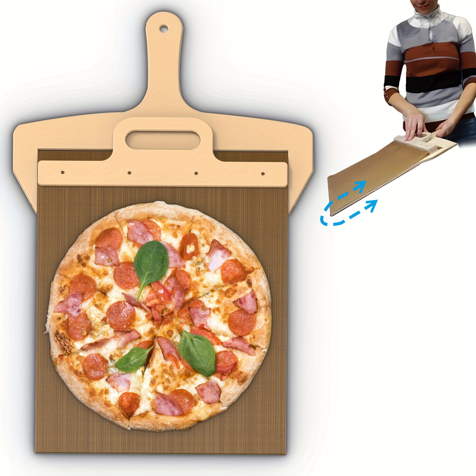 Sliding Pizza Peel - Pala-Pizza-Scorrevole, Pizza Peel Shovel with Handle,  Dishwasher Safe Pizza Peel, Pizza Spatula Paddle for Ovens, Non-stick,  Price $28. For USA. Interested DM me for Details : r/ReviewClub