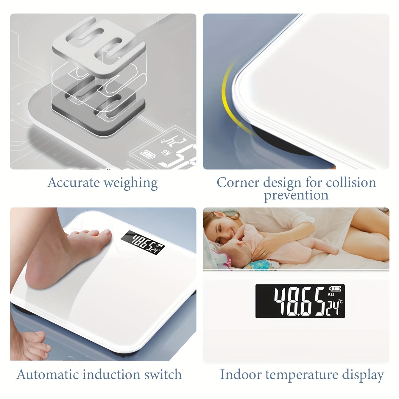 Rechargeable High-precision Smart Electronic Weight Scale - Accurate &  Durable For Home & Dorm Room Use - Temu Latvia