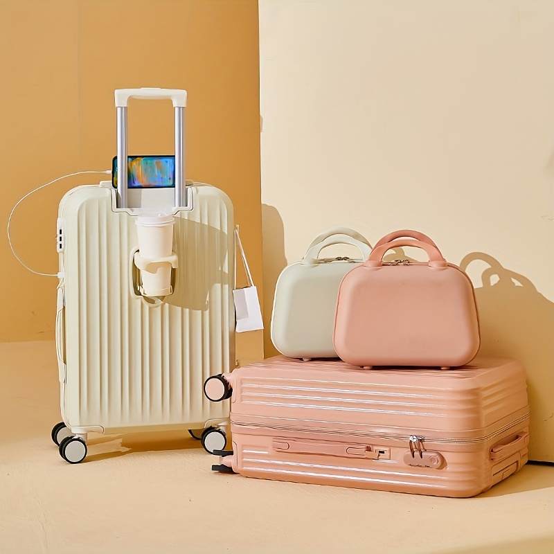 MoKo Gepäck Becherhalter, Koffer Getränkehalter mit Verstellbarer Trennwand  & Schultergurt für Meisten Reisekoffer, wasserdichte Reisegepäck