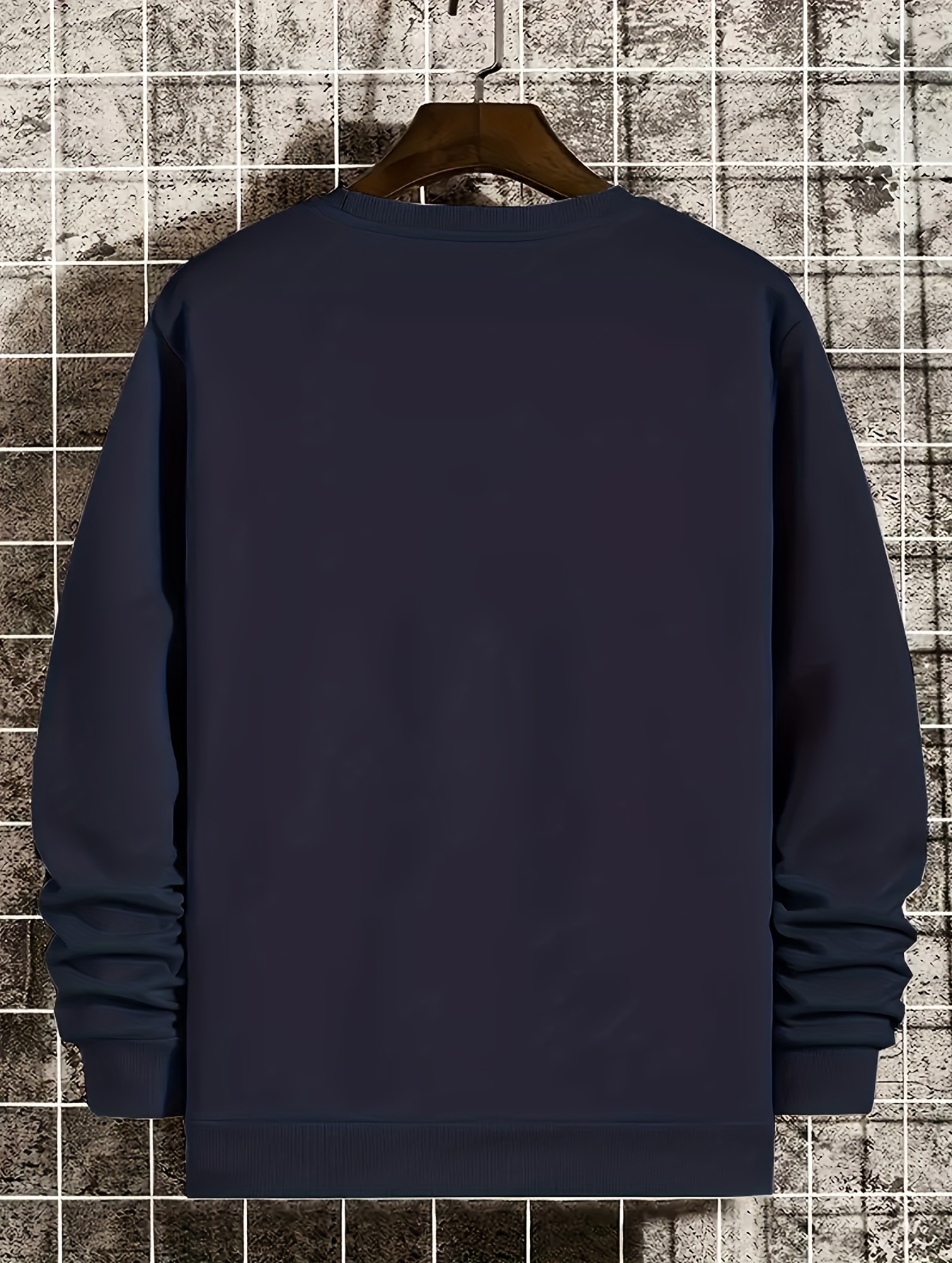 Dont Look Back Letters Print Trendy Fleece Sweatshirt Mens Casual Graphic  Design Slightly Stretch Crew Neck Pullover Sweatshirt For Autumn Winter -  Men's Clothing - Temu Bahrain